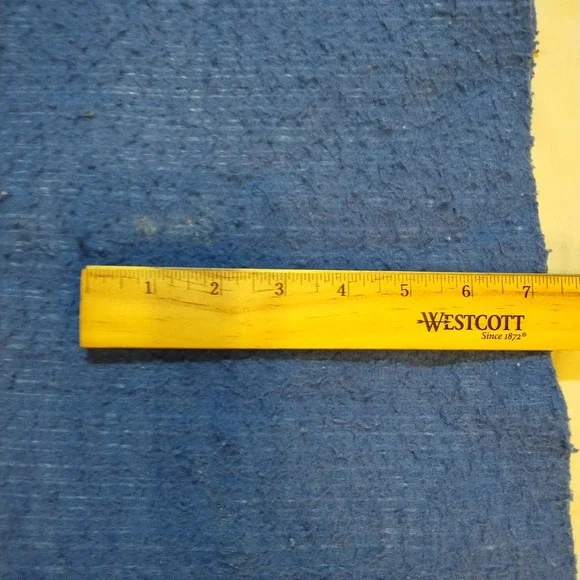 Vintage Blue Purple Acrylic Twin Blanket‎ Satin Trim 86x74 - Picture 6 of 10